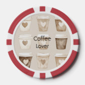 クリームコーヒーハートカップ ポーカーチップ (正面)