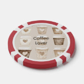 クリームコーヒーハートカップ ポーカーチップ (シングル)