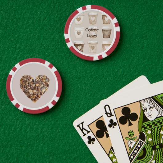 クリームコーヒーハートカップ ポーカーチップ (ポーカーテーブル (ダブル))
