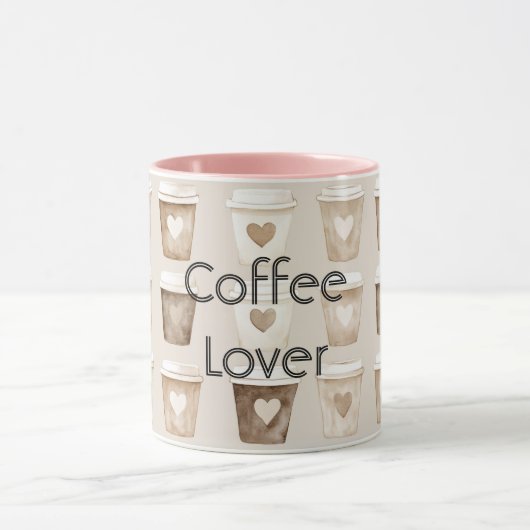 クリームコーヒーハートカップ マグカップ (中央)