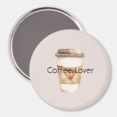 クリームコーヒーハートカップ マグネット (正面/裏面)