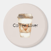 クリームコーヒーハートカップ マグネット (正面)
