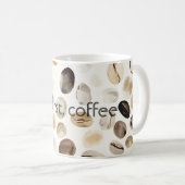 クリームコーヒー豆 コーヒーマグカップ (正面右)