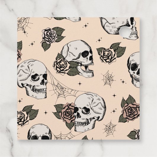 クリームゴシッエレガントクハッピーハローウィンギフトラベル フェイバータグ (裏面)