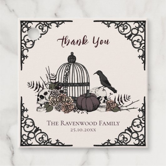 クリームゴシッ不気味クスカルとバラありがとうございました フェイバータグ (正面)