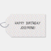 クリームゴールデンリトレカラフルーバーパステル誕生日 ギフトタグ (裏面横)