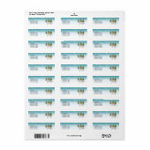 クリームゴールデンレトリエバードッグブルーウィンタークリスマス ラベル (フルシート)