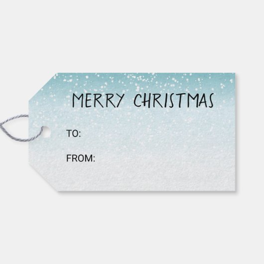 クリームゴールデンレトリエバードッグブルースノーウィークリスマス ギフトタグ (裏面横)