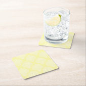 クリームサザンコテージダマスク スクエアペーパーコースター (インサイチュ)