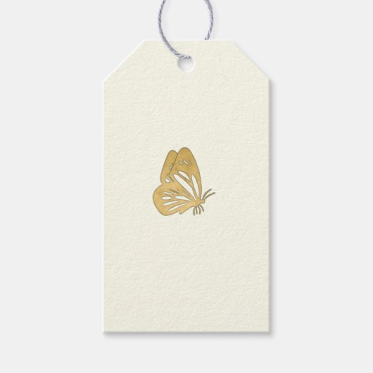 クリームサンキューユー結婚式の引き出物ラベル ギフトタグ (正面)