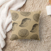 クリームサンドビーチシェル クッション (ブランケット)