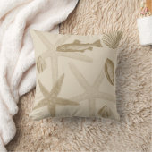 クリームシェルズ海ショアビーチ クッション (ブランケット)