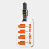 クリームシクルオレンジクレメアイスクリームポスクルポップ・アートの ラゲッジタグ (正面縦)