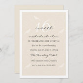 クリームシックスウィート16パーティの招待状 招待状 (正面/裏面)