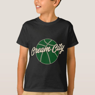 クリームシティレトロヴィンテージミルウォーキーバスケットボールウィスク Tシャツ