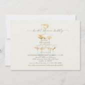 クリームシャンパンタワーバブリーブライダルシャワー 招待状 (正面)