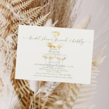 クリームシャンパンタワーブライダルシャワーブランチ