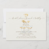 クリームシャンパンタワーブライダルシャワーブランチ 招待状 (正面)