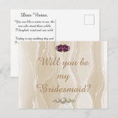 クリームシルク&ハートジェムズブリデスメイド ポストカード (正面/裏面)