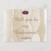 クリームシルク&ハートジェムズブリデスメイド ポストカード (正面)