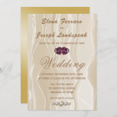 クリームシルク&ハートジェム結婚ズ 招待状 (正面/裏面)