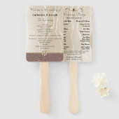 クリームシルク&ピアズウィズジュエルズ結婚式 プログラム ハンドファン (正面&裏面)