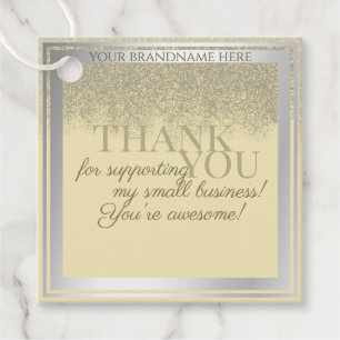 クリームシルバエレガントーグレイグリッター雨エレガント フェイバータグ