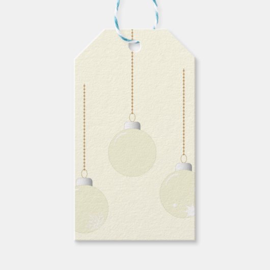 クリームスエレガントクリスマスボードブル ギフトタグ (正面)