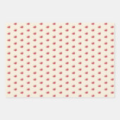 クリームスエレガントクリスマスレッドボタニカルホリデー ラッピングペーパーシート (正面2)