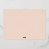 クリームスエレガントクリスマパーティー企業のホリデイ 箔招待状 (裏面)