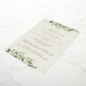 クリームスエレガントノーベリー+ユーカリブライダルシャワー 箔招待状 (回転した状態)