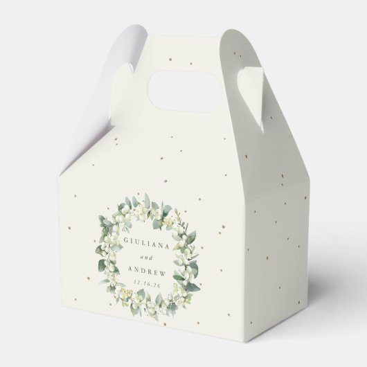 クリームスエレガントノーベリー+ユーカリリース結婚ズ フェイバーボックス (正面サイド)