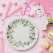 クリームスエレガントノーベリー+ユーカリリース結婚ズ ペーパープレート (パーティー)