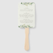 クリームスエレガントノーベリー+ユーカリ冬の結婚式 ハンドファン (正面)