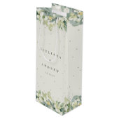 クリームスエレガントノーベリー+ユーカリ冬の結婚式 ワインギフトバッグ (正面アングル)