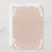 クリームスエードレザーヴィンテージレースウェスタン結婚ズ 招待状 (裏面)