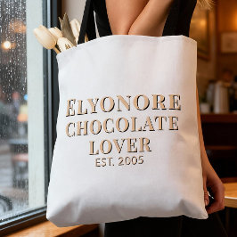 クリームスクリプトのチョコレートラバー設立年 トートバッグ