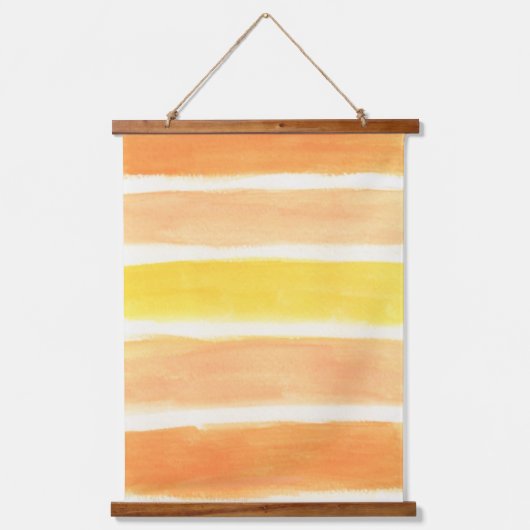 クリームストライプ鎌 吊り下げ型タペストリー (正面)