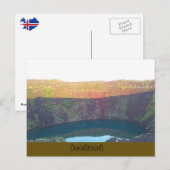 クリームスネス,アイスランド,ケリオ火山クレーター湖 ポストカード (正面/裏面)