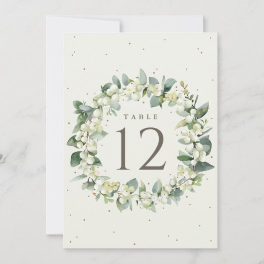 クリームスノーベリー結婚+ユーカリのテーブル番号 (正面)