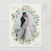 クリームスノーベリー結婚+ユーカリの感謝写真 ポストカード (正面)