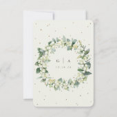 クリームスノーベリー結婚+ユーカリ数々のイベント 出欠カード (裏面)