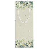 クリームスノーベリー+ユーカリクリスマス/ホリデー ワインギフトバッグ (裏面)