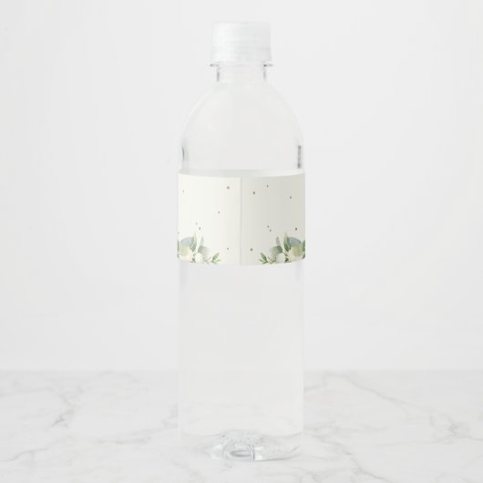 クリームスノーベリー+ユーカリスウィンターブライダルシャワー ペットボトルラベル (裏面)