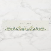 クリームスノーベリー+ユーカリスウィンターブライダルシャワー ペットボトルラベル (シングルラベル)