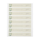 クリームスノーベリー+ユーカリスクリスマスクラシック ラップアラウンドラベル (シート)