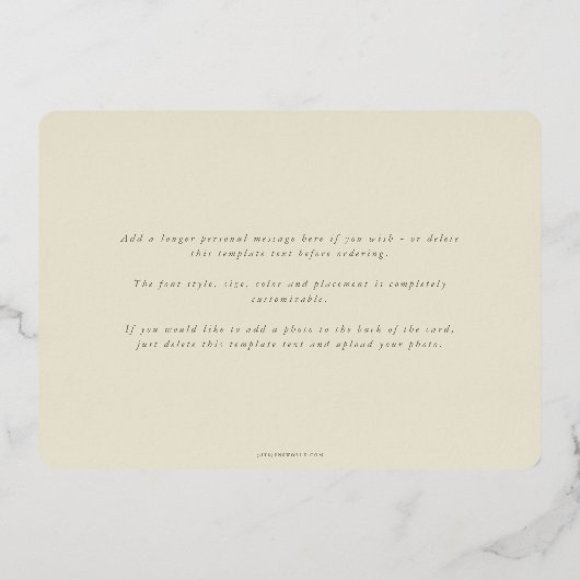 クリームスノーベリー+ユーカリスクリスマスフォト 箔シーズンカード (裏面)