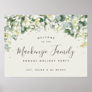 クリームスノーベリー+ユーカリスクリスマスホリデーパーティー ポスター