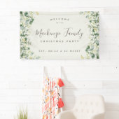 クリームスノーベリー+ユーカリスクリスマスホリデーパーティー 横断幕 (インサイチュ)