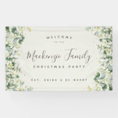 クリームスノーベリー+ユーカリスクリスマスホリデーパーティー 横断幕 (横)